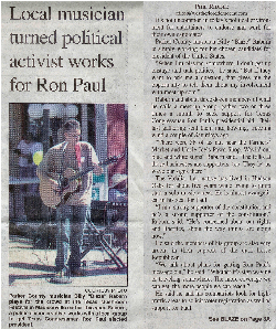 Local Musician Turned Politician Works For Ron Paul